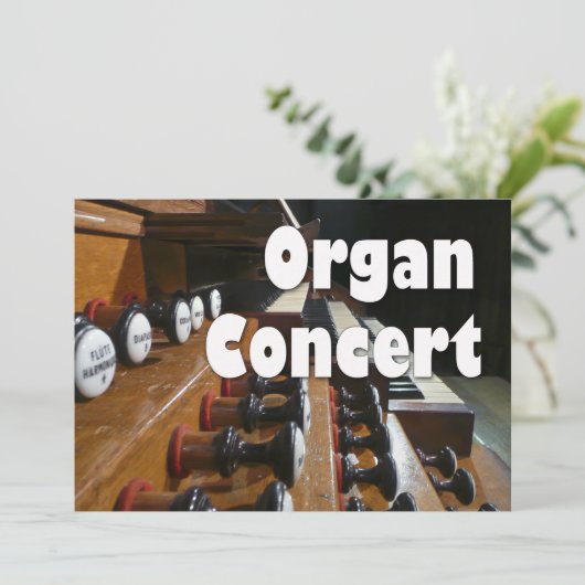 Invitation de concert d'orgue - Console d'orgue fr (Debout devant)