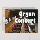 Invitation de concert d'orgue - Console d'orgue fr (Devant / Derrière)