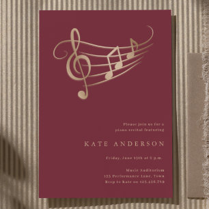 Invitation de concert minimaliste et classe de réc