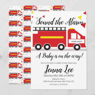 Invitation de confetti pour Baby Shower camion de