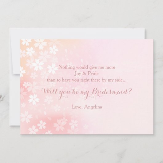 Invitation de confettis de fleur (Devant)