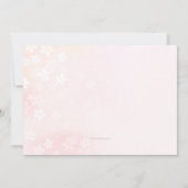 Invitation de confettis de fleur (Dos)