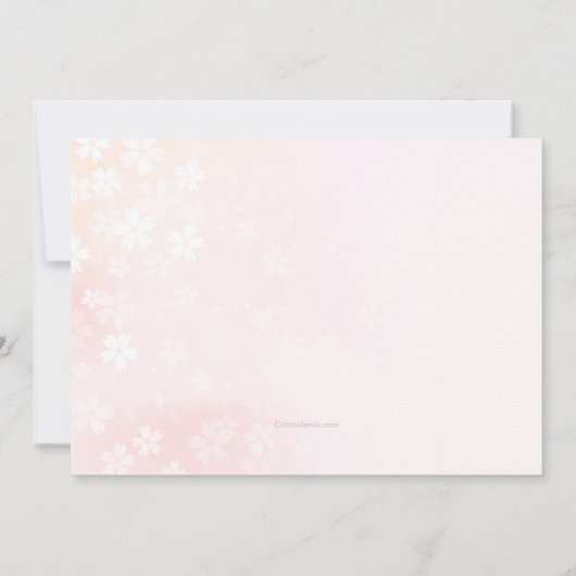 Invitation de confettis de fleur (Dos)