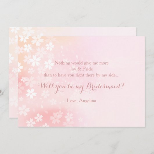 Invitation de confettis de fleur (Devant / Derrière)