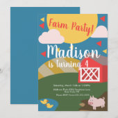 Invitation de confettis pour fête d'anniversaire d (Devant / Derrière)