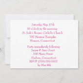 Invitation de confirmation (Dos)