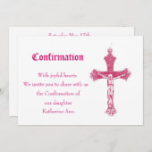 Invitation de confirmation (Devant / Derrière)