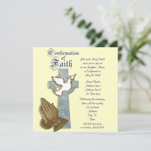 Invitation de confirmation (Debout devant)