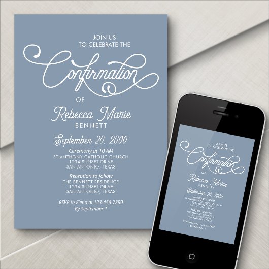 Invitation de confirmation