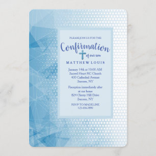 Invitation de confirmation bleue dédiée