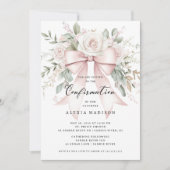 Invitation de confirmation Bow & Blossom (Devant)