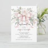 Invitation de confirmation Bow & Blossom (Debout devant)