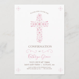 Invitation de confirmation, carte faite sur