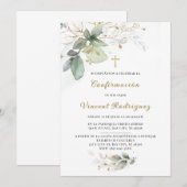 Invitation De Confirmation Catholique avec Design Élégant en (Devant / Derrière)