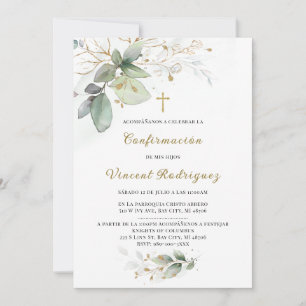 Invitation De Confirmation Catholique avec Design Élégant en