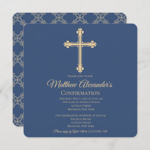 Invitation de confirmation croisée élégante