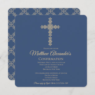 Invitation de confirmation croisée élégante