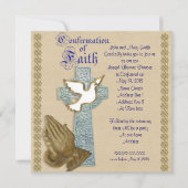 Invitation de confirmation Croix celtique (Devant)