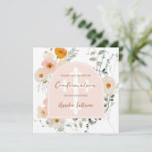 Invitation de confirmation d'arc fleur sauvage (Debout devant)