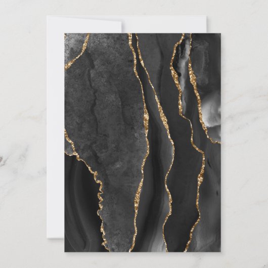 Invitation de confirmation de Black Agate Gold (Dos)