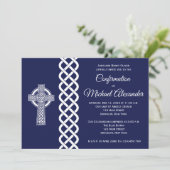 Invitation de confirmation de croix celtique pour (Debout devant)
