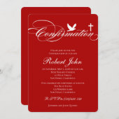 Invitation de confirmation de croix élégante moder (Devant / Derrière)