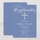Invitation de confirmation de croix élégante moder (Devant / Derrière)