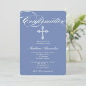 Invitation de confirmation de croix élégante moder (Debout devant)