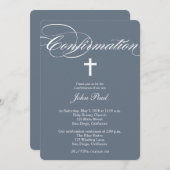 Invitation de confirmation de croix élégante moder (Devant / Derrière)