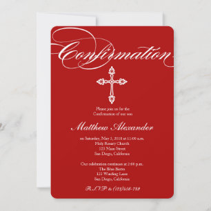 Invitation de confirmation de croix élégante moder