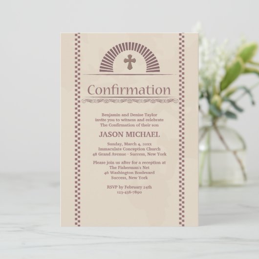 Invitation de confirmation de Devout Spirit (Debout devant)