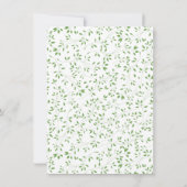 Invitation de confirmation de feuille botanique (Dos)