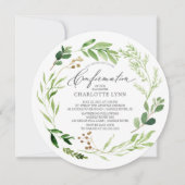 Invitation de confirmation de feuille botanique (Devant)