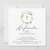 Invitation de confirmation de feuille botanique (Devant)