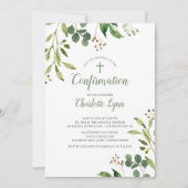 Invitation de confirmation de feuille d'eucalyptus (Devant)