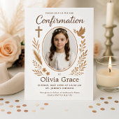 Invitation de confirmation de fille rustique