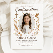 Invitation de confirmation de fille rustique