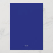 Invitation de confirmation de fils bleu royal et m (Dos)