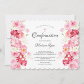 Invitation de confirmation de fleurs printanières (Devant)