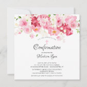 Invitation de confirmation de fleurs printanières (Devant)