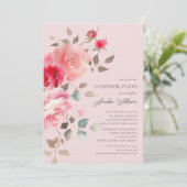 Invitation de confirmation de flush Blossoms (Debout devant)