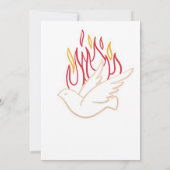 Invitation de confirmation de Golden Dove (Dos)