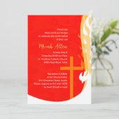 Invitation de confirmation de la colombe et de la  (Debout devant)