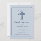 Invitation de confirmation de la Croix Bleue (Devant)