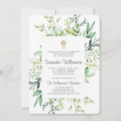 Invitation de confirmation de la croix de feuillag (Devant)