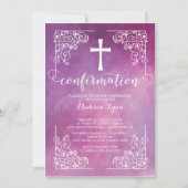 Invitation de confirmation de la croix de l'eau mo (Devant)