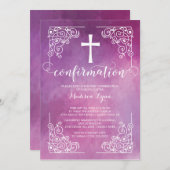 Invitation de confirmation de la croix de l'eau mo (Devant / Derrière)