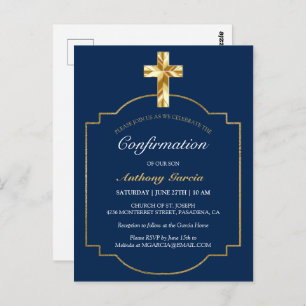 Invitation de confirmation de la Croix d'or de la 