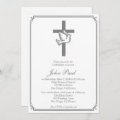 Invitation de confirmation de la croix et de la co (Devant / Derrière)