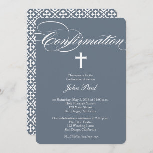 Invitation de confirmation de la croix et du quatr